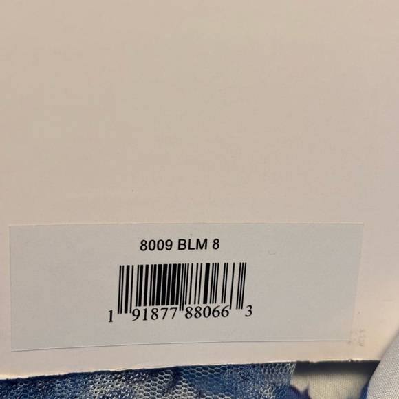 Mac Duggal Blue and White Midi Dress - Picture 16 of 16